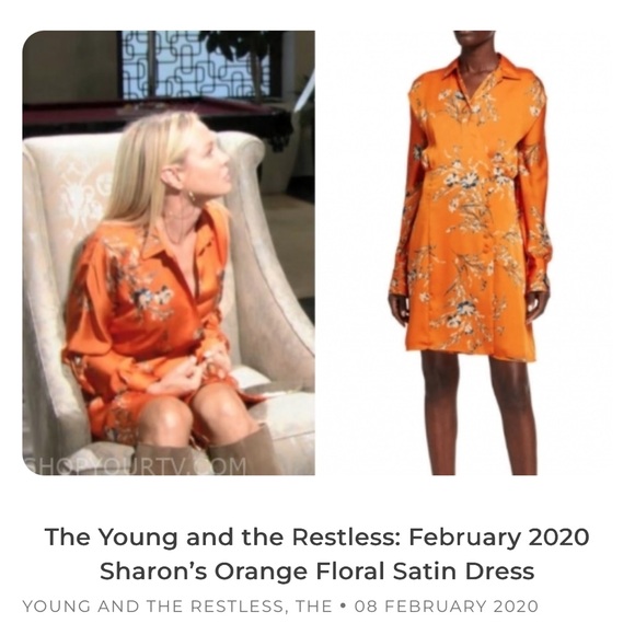 Equipment Floral Orange Wrap Dress Size Large - Picture 15 of 16